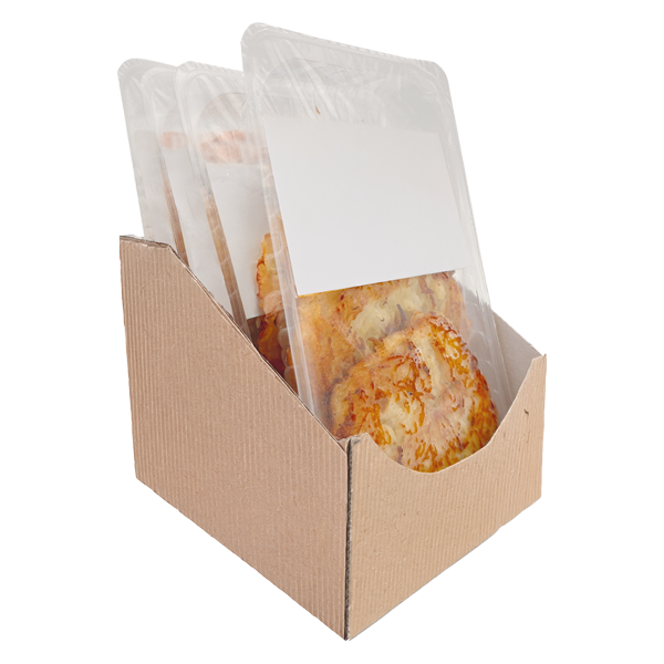 Kartoffelpuffer ohne Branding in einem Tray verpackt