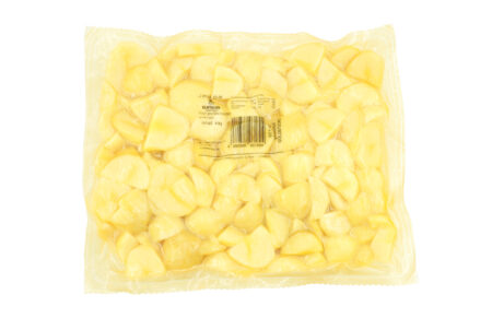Goldstücke, geviertelte Knollen in Verpackung, 4kg - Frontansicht