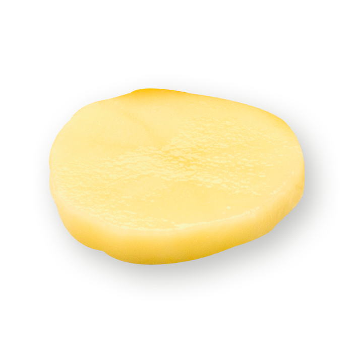 Geschälte Kartoffelscheibe